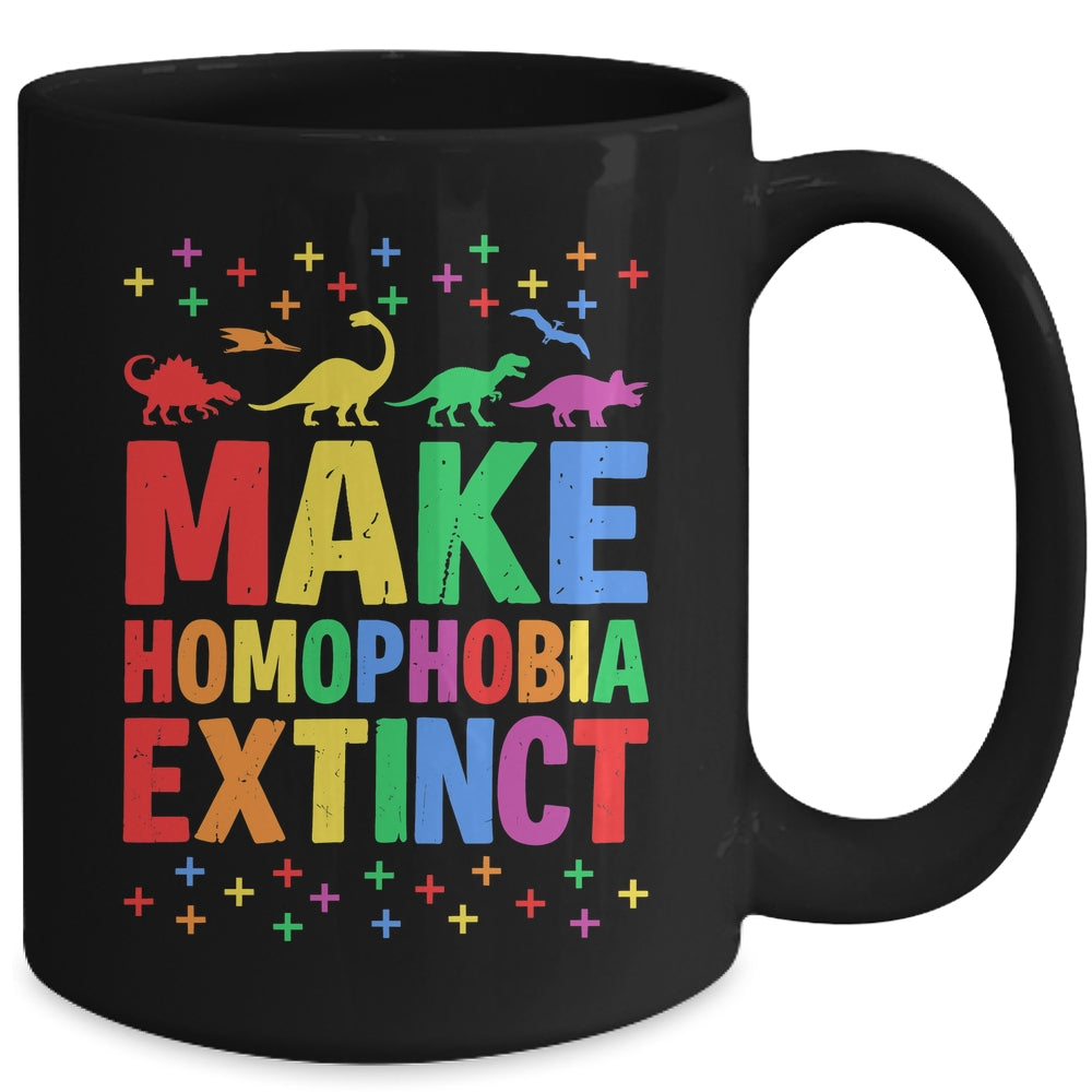 Make Homophobia Extinct Dinosaurs LGBT LGBTQ Gay Pride Month Mug | siriusteestore