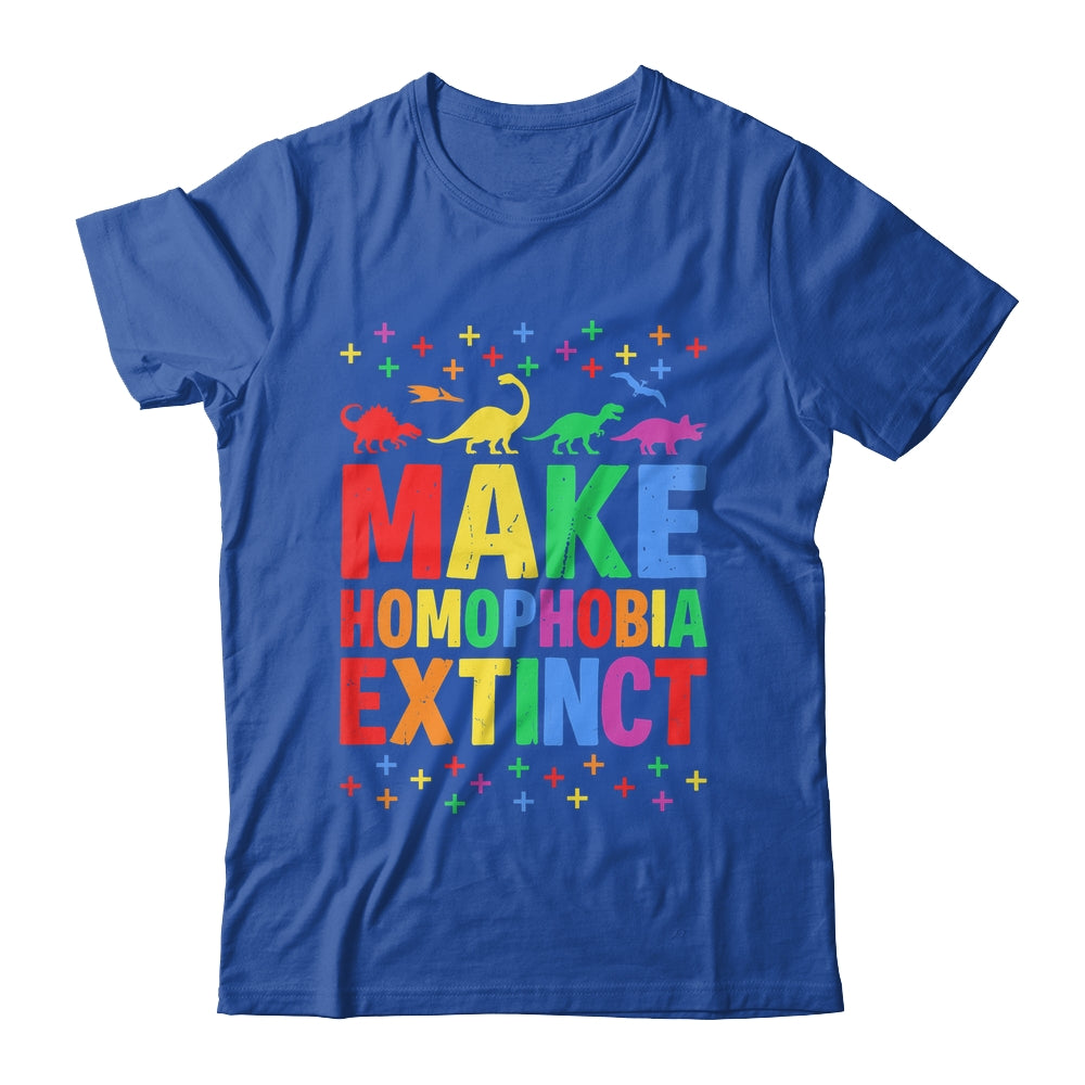 Make Homophobia Extinct Dinosaurs LGBT LGBTQ Gay Pride Month Shirt & Tank Top | siriusteestore
