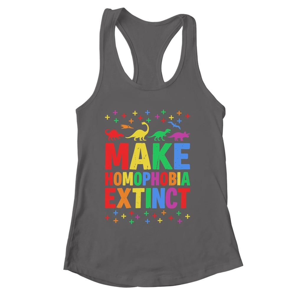 Make Homophobia Extinct Dinosaurs LGBT LGBTQ Gay Pride Month Shirt & Tank Top | siriusteestore