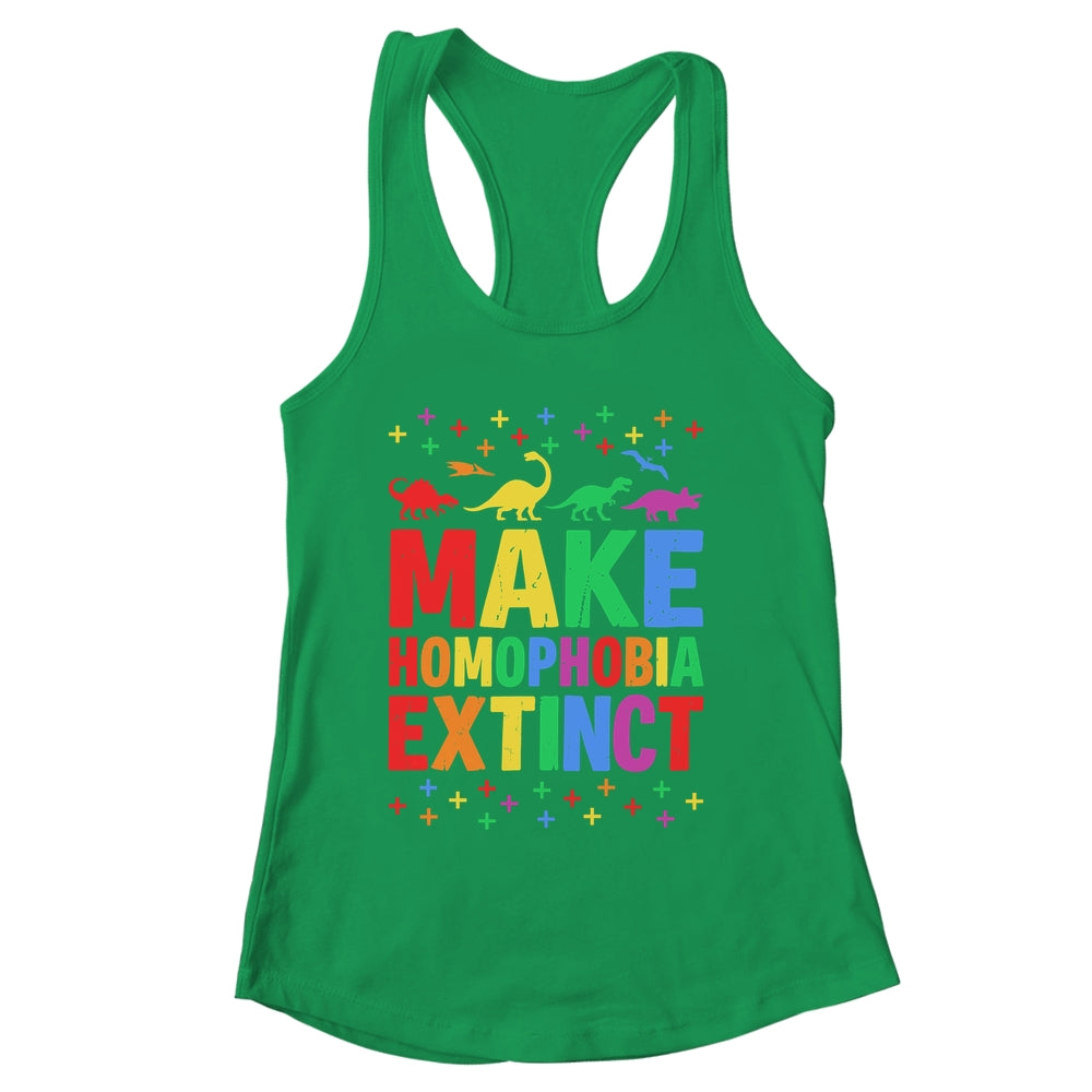 Make Homophobia Extinct Dinosaurs LGBT LGBTQ Gay Pride Month Shirt & Tank Top | siriusteestore