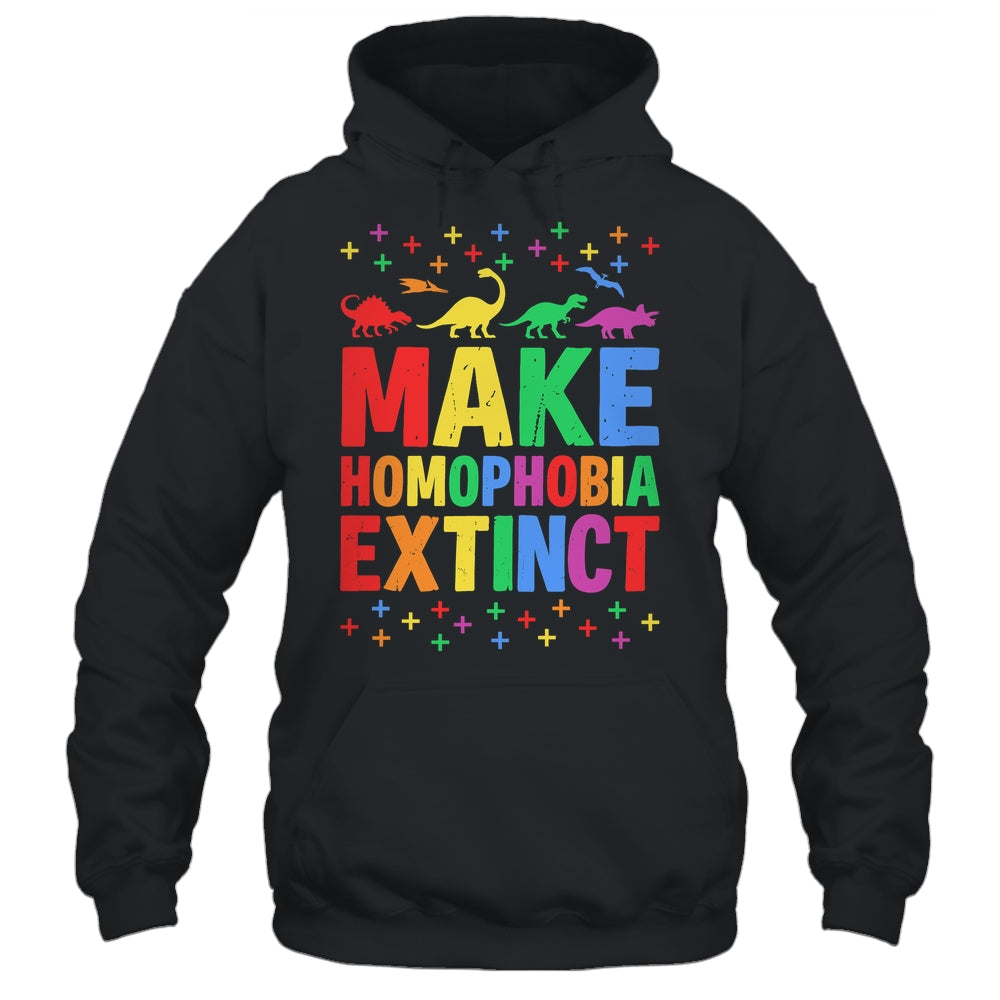 Make Homophobia Extinct Dinosaurs LGBT LGBTQ Gay Pride Month Shirt & Tank Top | siriusteestore