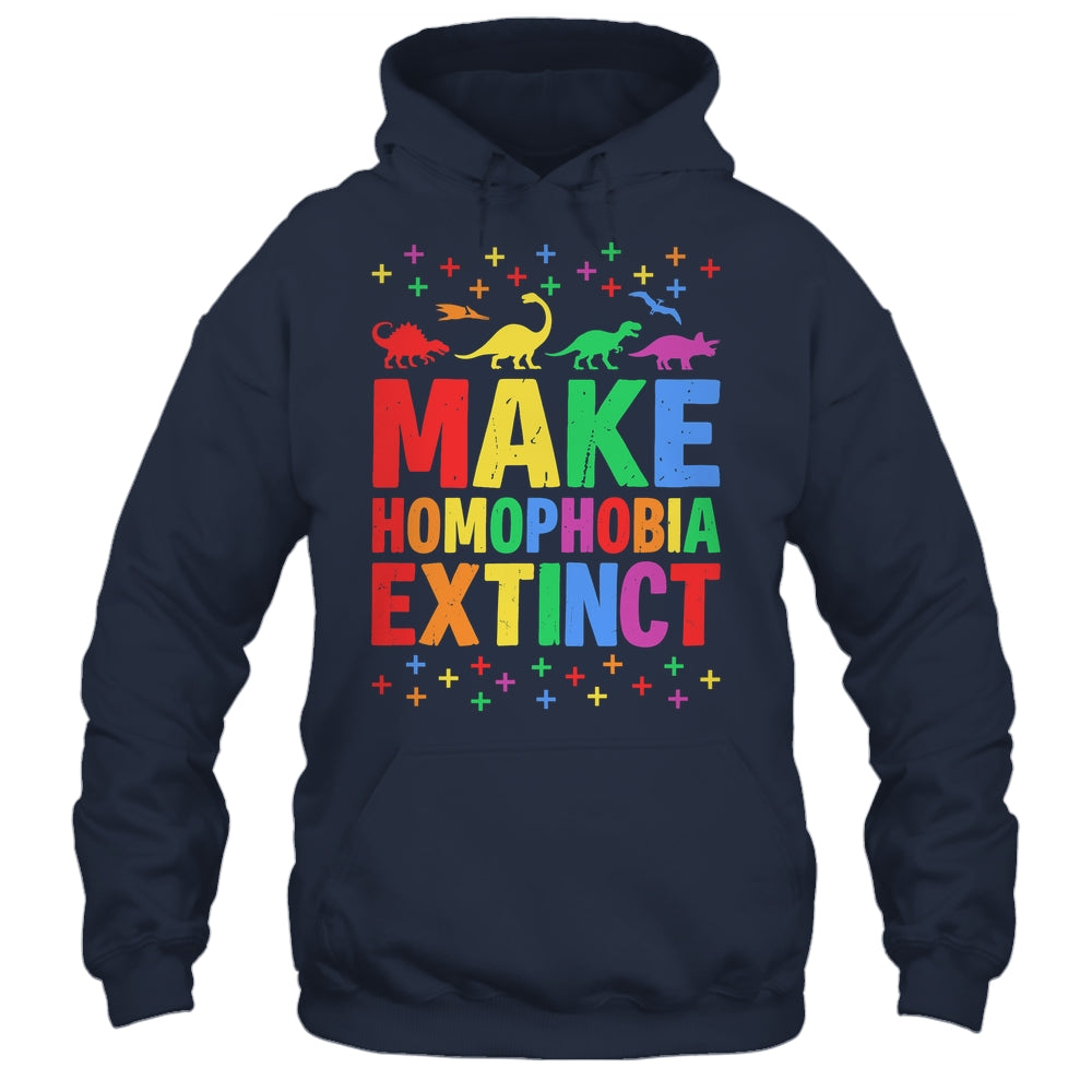 Make Homophobia Extinct Dinosaurs LGBT LGBTQ Gay Pride Month Shirt & Tank Top | siriusteestore
