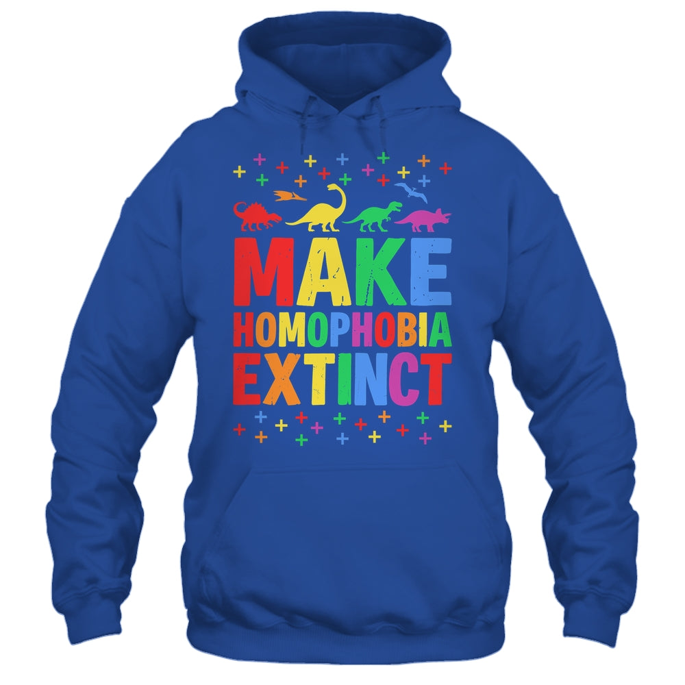 Make Homophobia Extinct Dinosaurs LGBT LGBTQ Gay Pride Month Shirt & Tank Top | siriusteestore