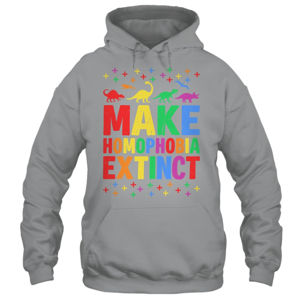 Make Homophobia Extinct Dinosaurs LGBT LGBTQ Gay Pride Month Shirt & Tank Top | siriusteestore