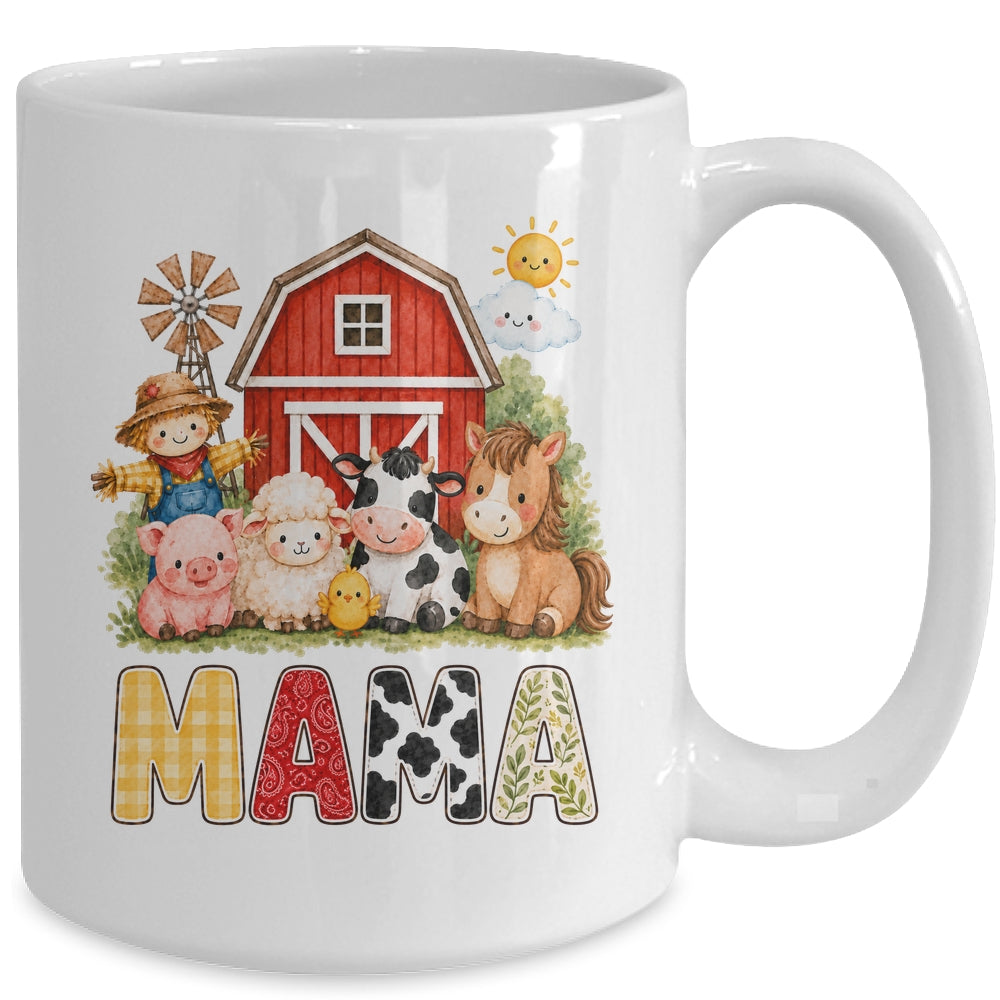 Mama Farm Cow 1St Birthday Girl Boy Matching Family Mug | siriusteestore