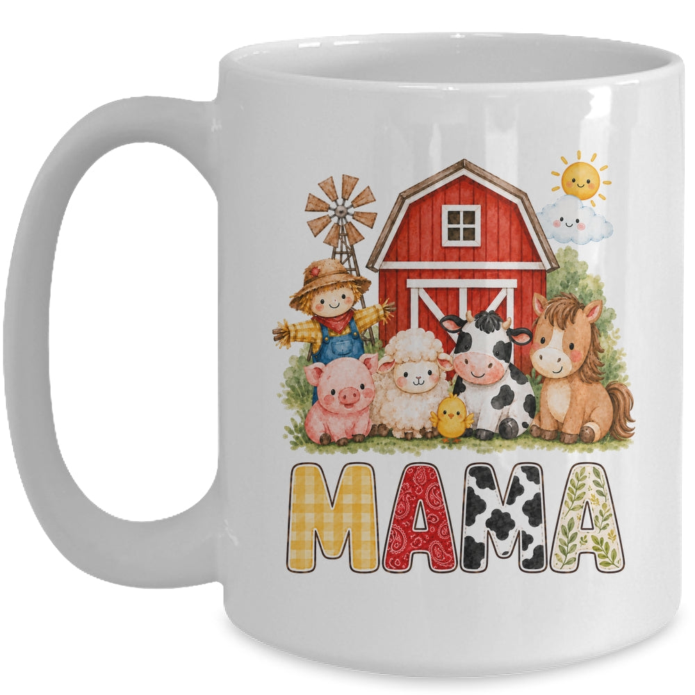 Mama Farm Cow 1St Birthday Girl Boy Matching Family Mug | siriusteestore