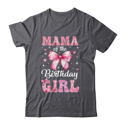Mama Of Birthday Girl Coquette Bow Matching Family Shirt & Hoodie | siriusteestore