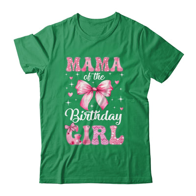Mama Of Birthday Girl Coquette Bow Matching Family Shirt & Hoodie | siriusteestore