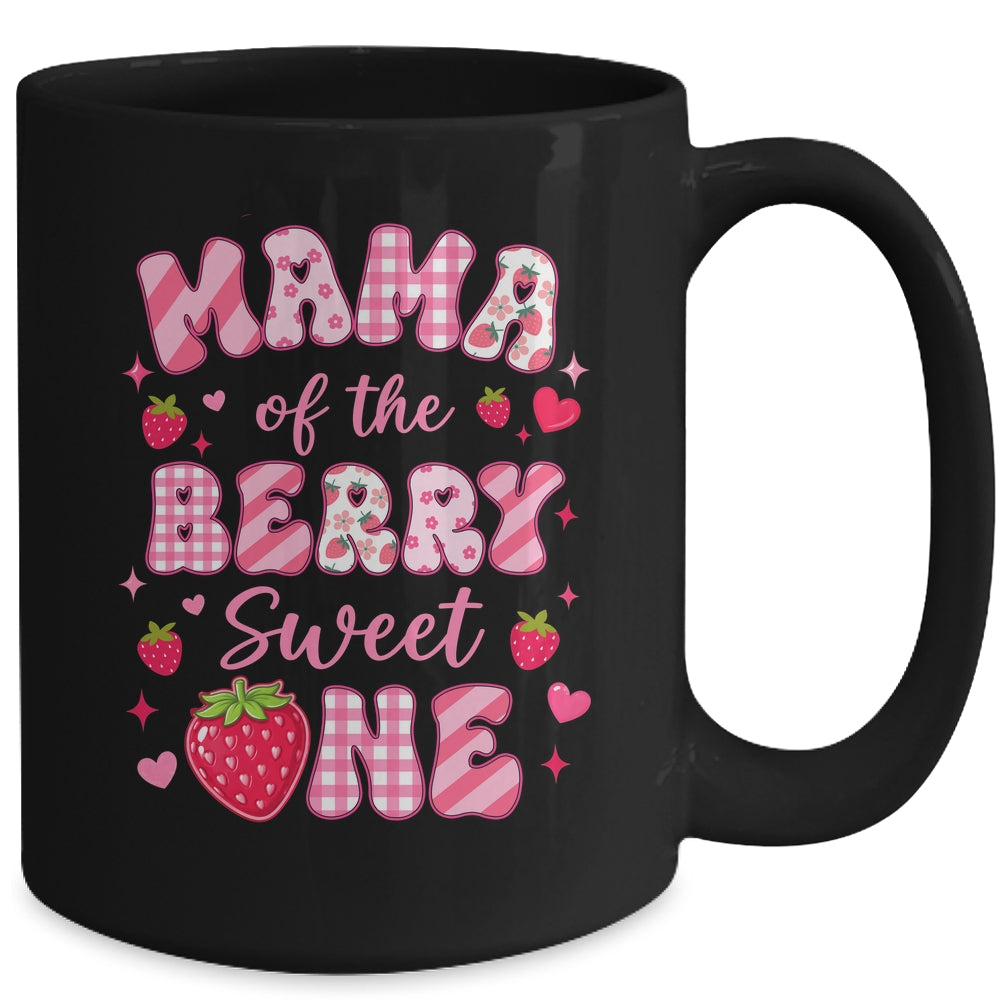 Mama Of The Berry Sweet One Strawberry First Birthday Mug | siriusteestore