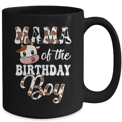 Mama Of The Birthday Boy Mommy Cow Farm 1st Birthday Boy Mug | siriusteestore