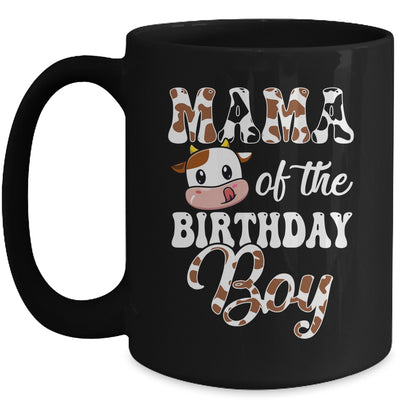 Mama Of The Birthday Boy Mommy Cow Farm 1st Birthday Boy Mug | siriusteestore