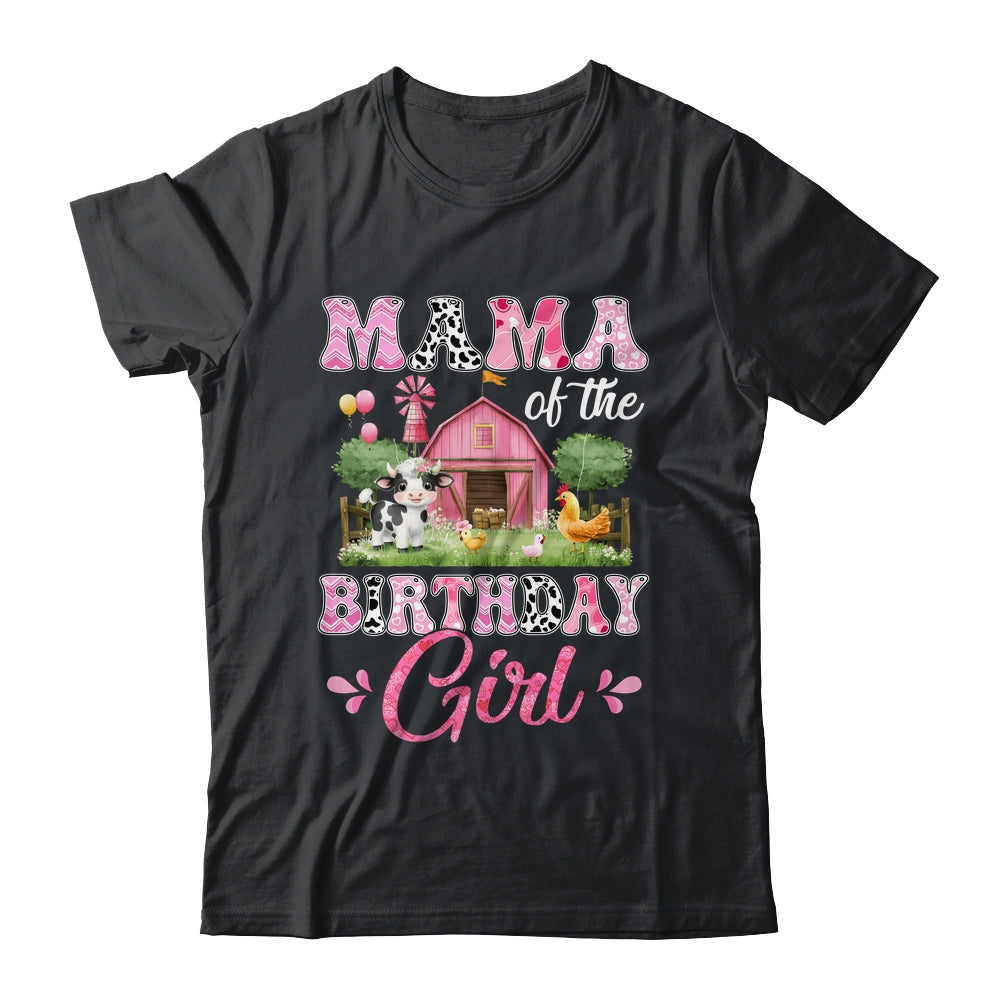 Mama Of The Birthday Girl 1st Birthday Cow Farm Family Shirt & Hoodie | siriusteestore