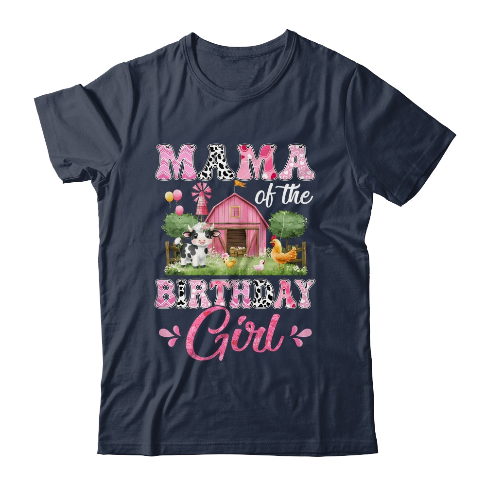 Mama Of The Birthday Girl 1st Birthday Cow Farm Family Shirt & Hoodie | siriusteestore