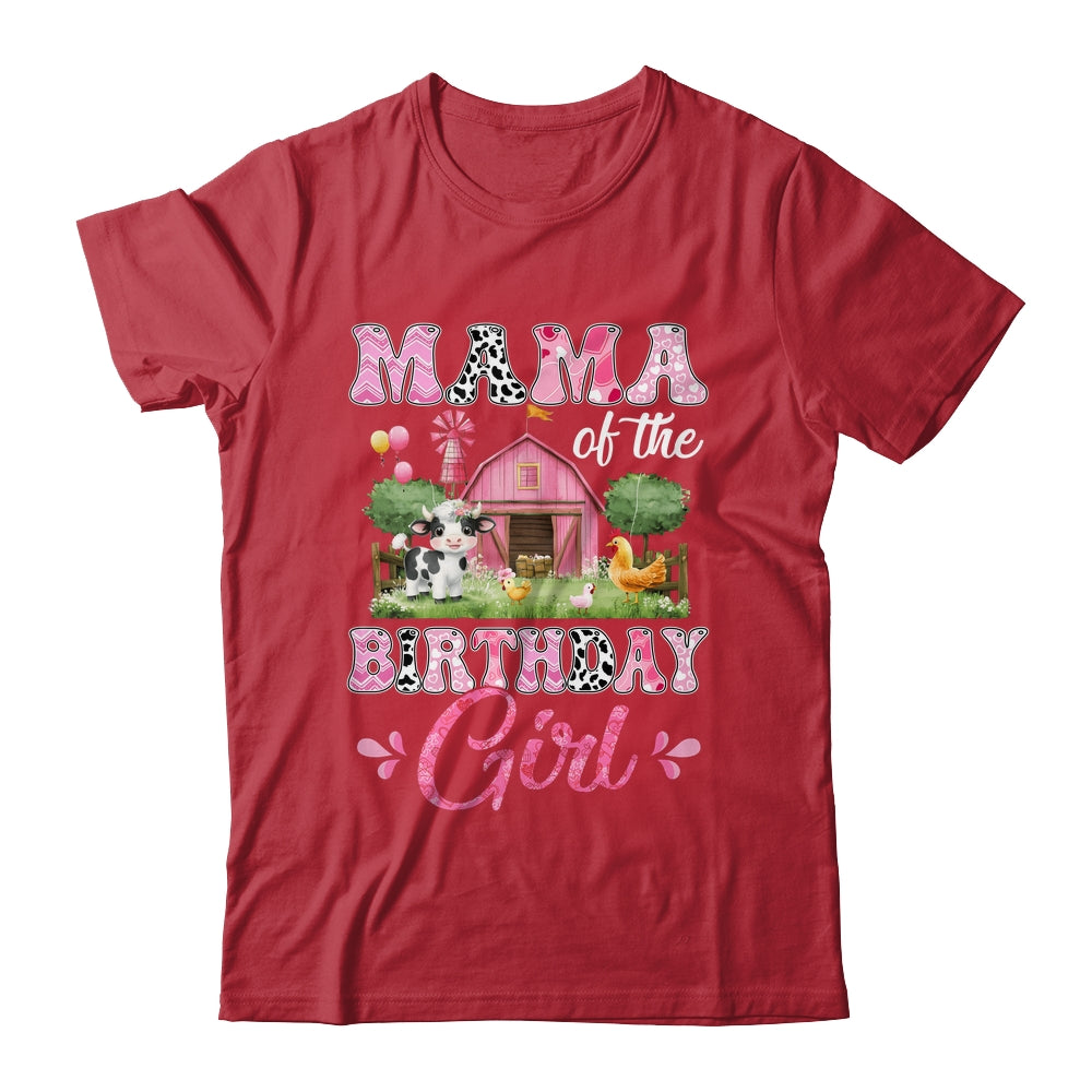 Mama Of The Birthday Girl 1st Birthday Cow Farm Family Shirt & Hoodie | siriusteestore