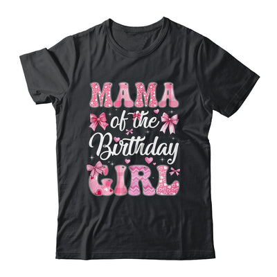 Mama Of The Birthday Girl Family Pink Coquette Bow Shirt & Hoodie | siriusteestore