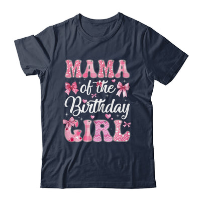 Mama Of The Birthday Girl Family Pink Coquette Bow Shirt & Hoodie | siriusteestore