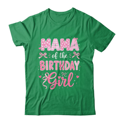 Mama Of The Birthday Girl Matching Pink Coquette Bow Shirt & Hoodie | siriusteestore