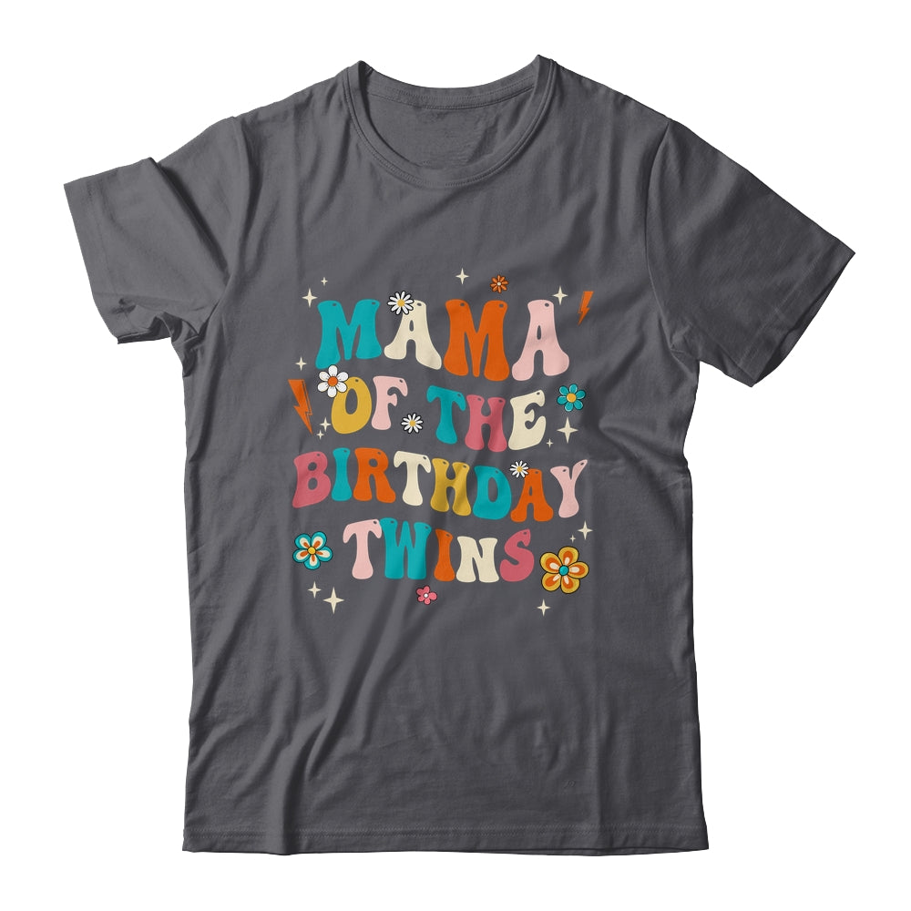 Mama Of The Birthday Twins Boys Girls Party Retro Bday Shirt & Hoodie | siriusteestore