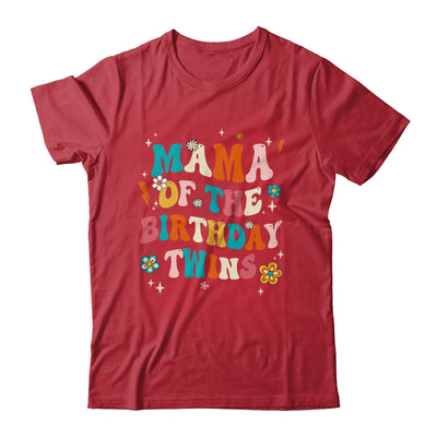 Mama Of The Birthday Twins Boys Girls Party Retro Bday Shirt & Hoodie | siriusteestore