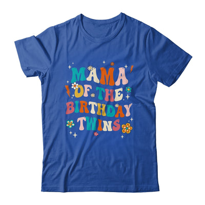 Mama Of The Birthday Twins Boys Girls Party Retro Bday Shirt & Hoodie | siriusteestore