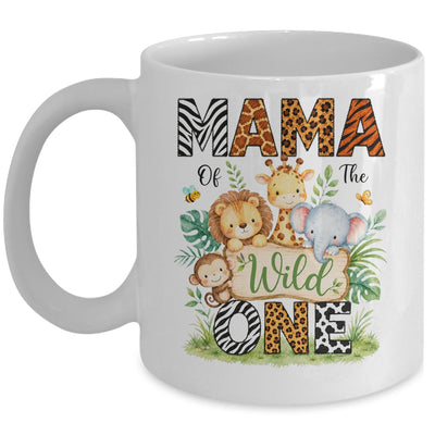 Mama Of The Wild One First Birthday Boy Jungle Safari Mug | siriusteestore