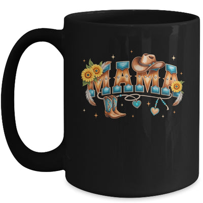 Mama Western Retro Groovy Cowgirl Women Rodeo Mothers Day Mug | siriusteestore