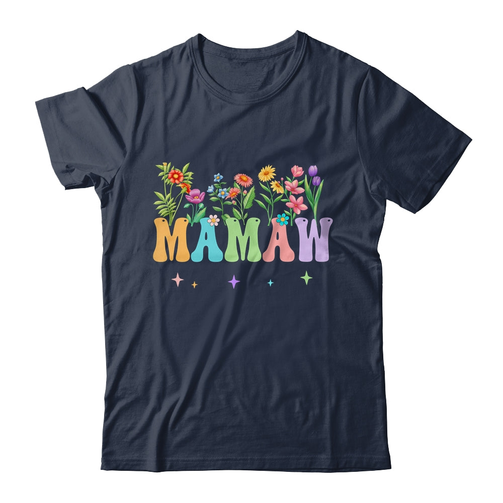 Mamaw Women Wildflower Floral Design Mamaw Mothers Day Shirt & Tank Top | siriusteestore