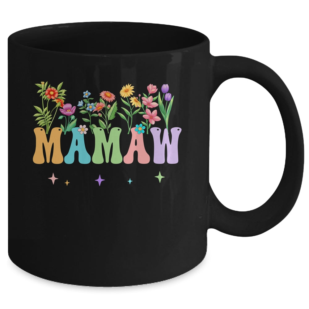 Mamaw Women Wildflower Floral Design Mamaw Mothers Day Mug | siriusteestore