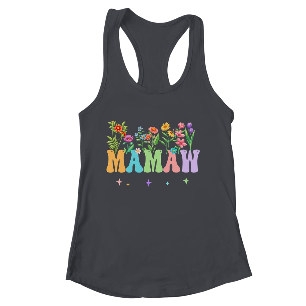 Mamaw Women Wildflower Floral Design Mamaw Mothers Day Shirt & Tank Top | siriusteestore