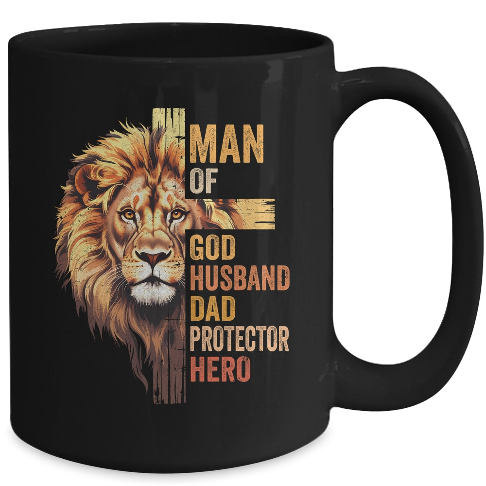 Man Of God Christian Dad Bible Verse Religious Father's Day Mug | siriusteestore