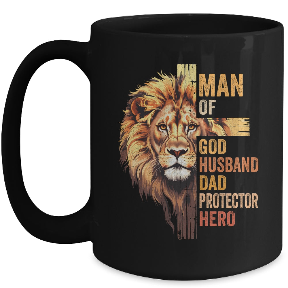 Man Of God Christian Dad Bible Verse Religious Father's Day Mug | siriusteestore