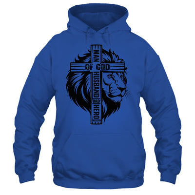 Man Of God Christian Dad For Husband Lion Men Father's Day Shirt & Hoodie | siriusteestore