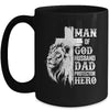 Man Of God Dad Husband Protector Hero Christian Father's Day Mug | siriusteestore