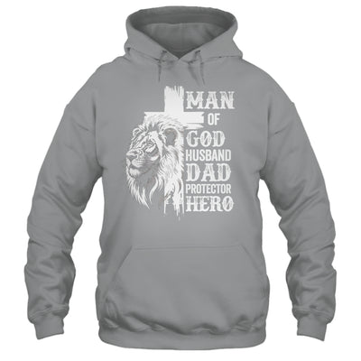 Man Of God Dad Husband Protector Hero Christian Father's Day Shirt & Hoodie | siriusteestore