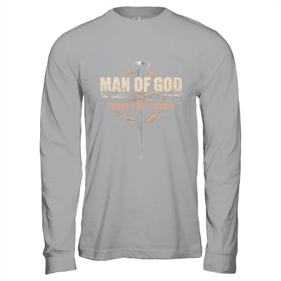 Man Of God Husband Dad Grandpa Cross Christian Fathers Day Shirt & Hoodie | siriusteestore
