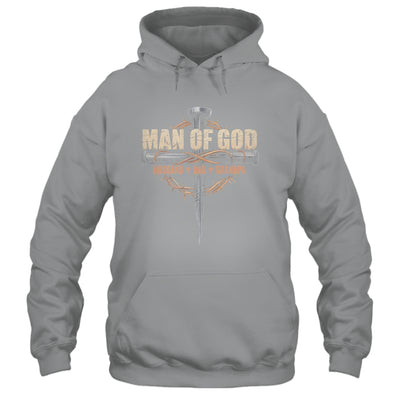 Man Of God Husband Dad Grandpa Cross Christian Fathers Day Shirt & Hoodie | siriusteestore