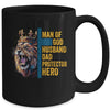 Man Of God Husband Dad Lion Religious Christian Father's Day Mug | siriusteestore