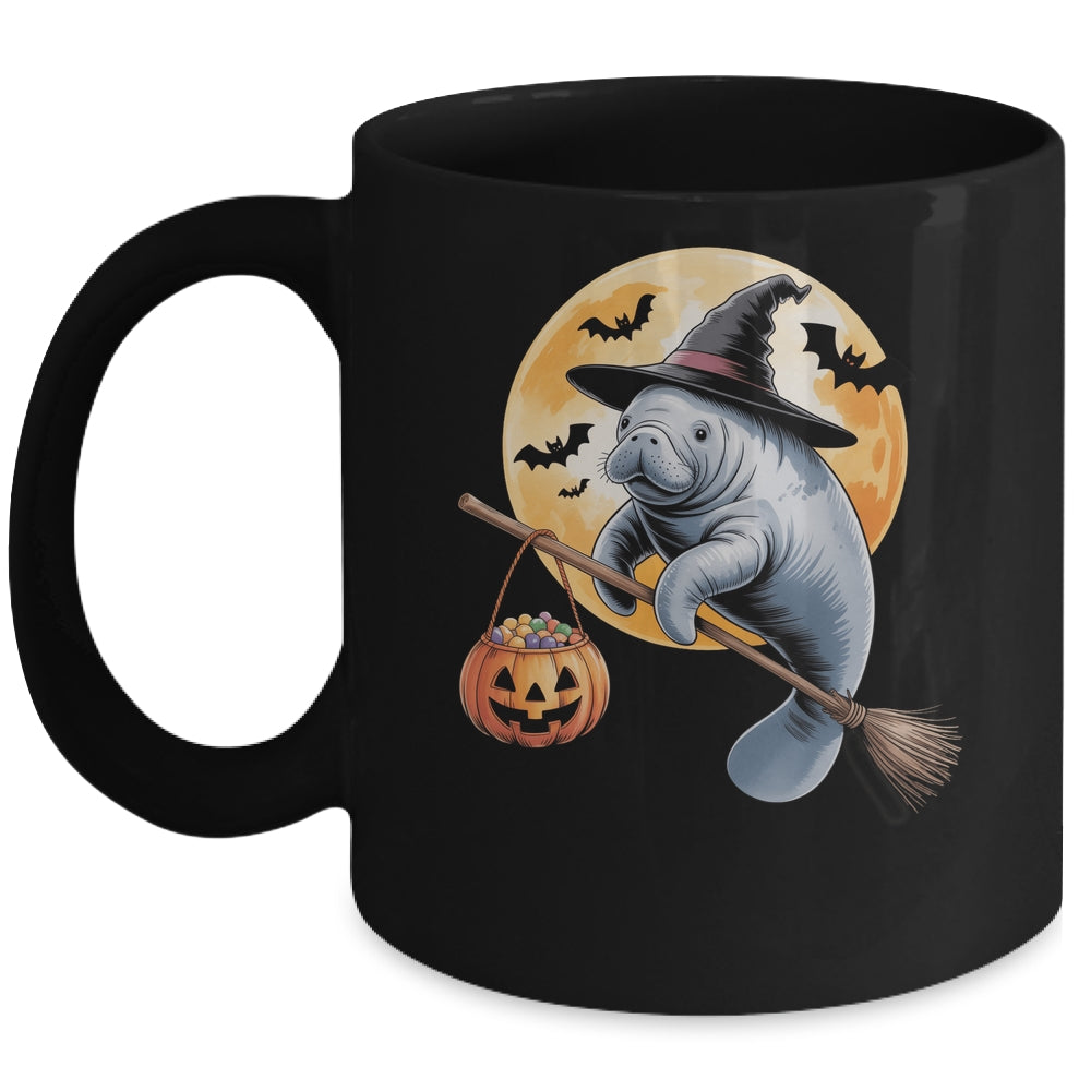 Manatee Witch Hat Pumpkin Halloween Costume Men Women Kids Mug | siriusteestore