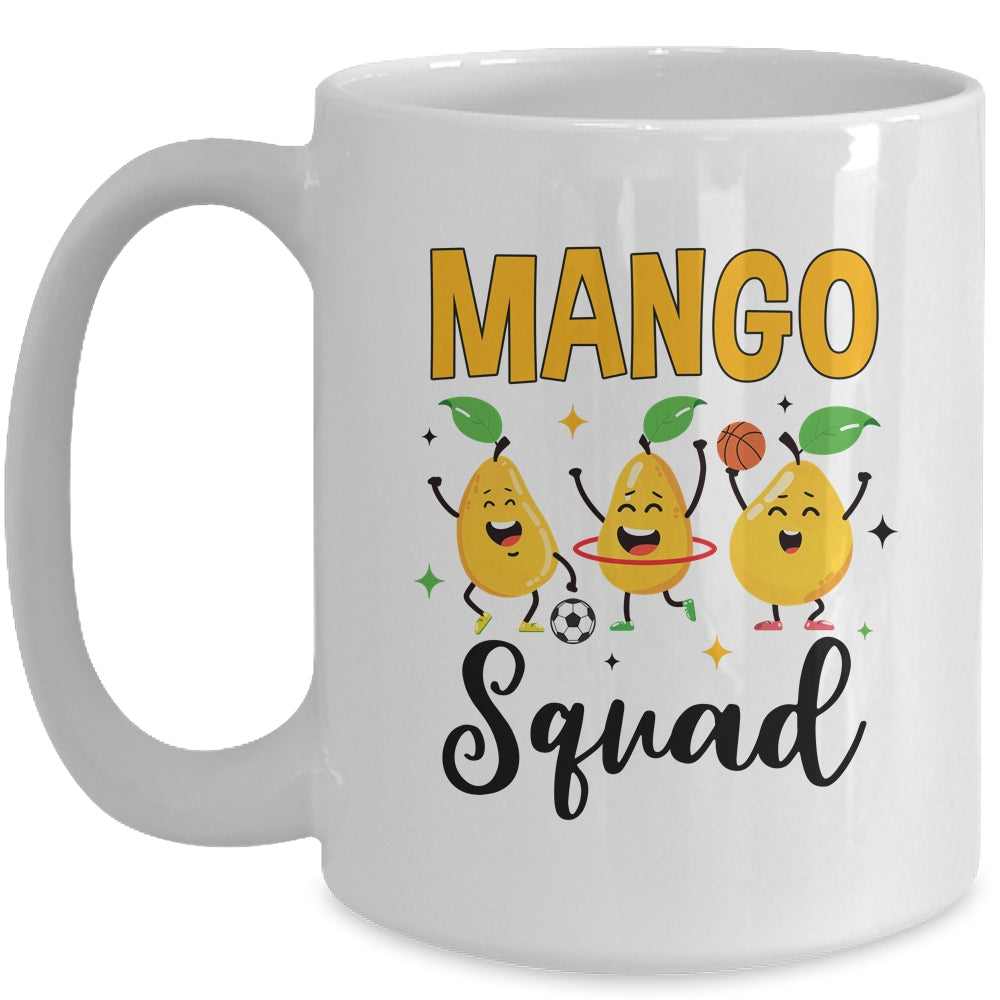 Mango Squad Summer Funny Mango Fruit Lovers Women Men Kids Mug | siriusteestore