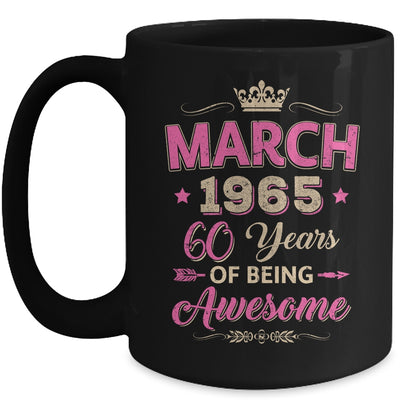 March 1965 60 Years Of Being Awesome Retro 60th Birthday Mug | siriusteestore