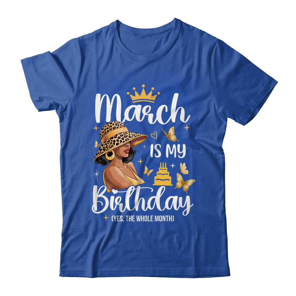 March Is My Birthday African American Woman Birthday Queen Shirt & Tank Top | siriusteestore