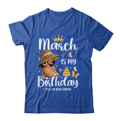 March Is My Birthday African American Woman Birthday Queen Shirt & Tank Top | siriusteestore