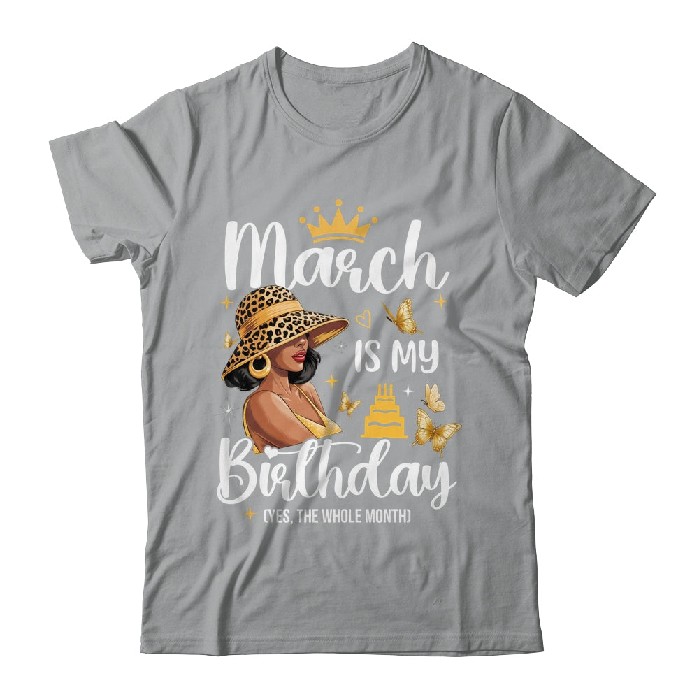 March Is My Birthday African American Woman Birthday Queen Shirt & Tank Top | siriusteestore