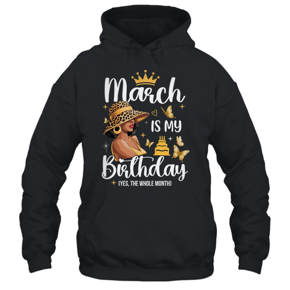 March Is My Birthday African American Woman Birthday Queen Shirt & Tank Top | siriusteestore