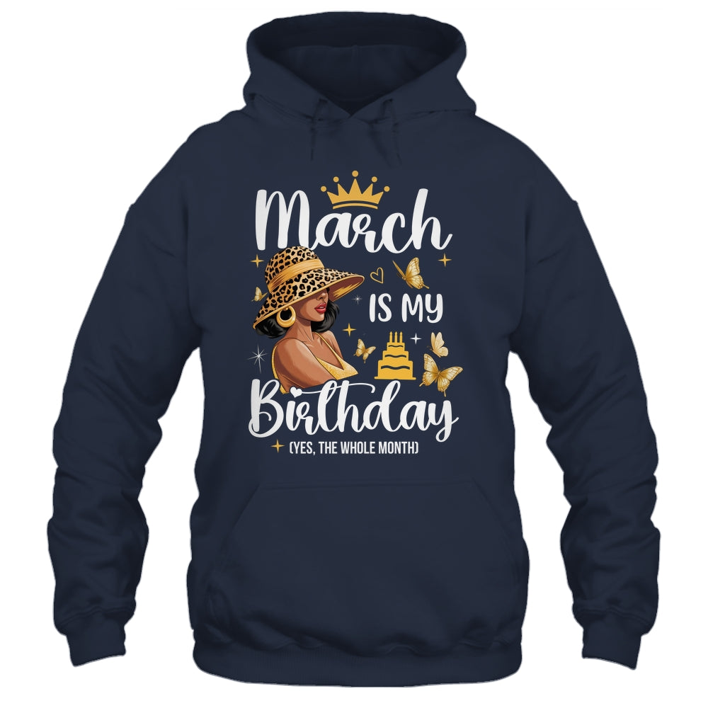 March Is My Birthday African American Woman Birthday Queen Shirt & Tank Top | siriusteestore