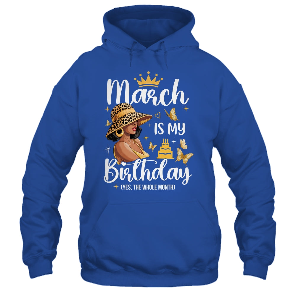 March Is My Birthday African American Woman Birthday Queen Shirt & Tank Top | siriusteestore