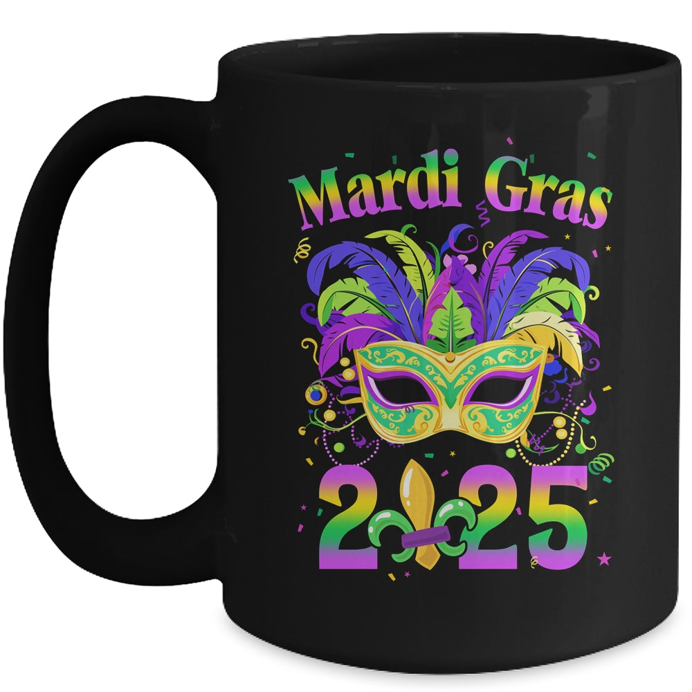 Mardi Gras 2025 Costume With Mask Outfit Carnival Party Mug | siriusteestore