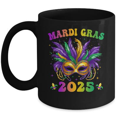 Mardi Gras 2025 Mask Feathers Mardi Gras Family Costume Cute Mug | siriusteestore