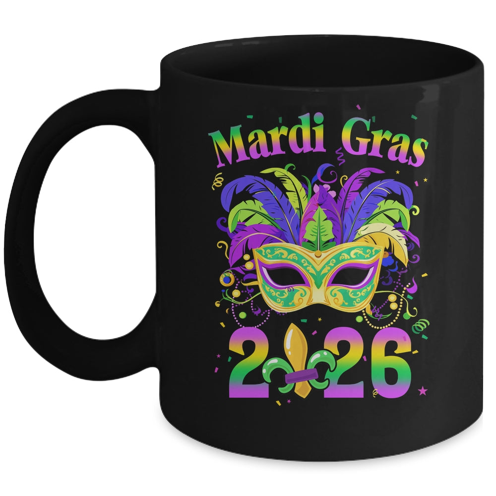 Mardi Gras 2026 Costume With Mask Outfit Carnival Mug | siriusteestore