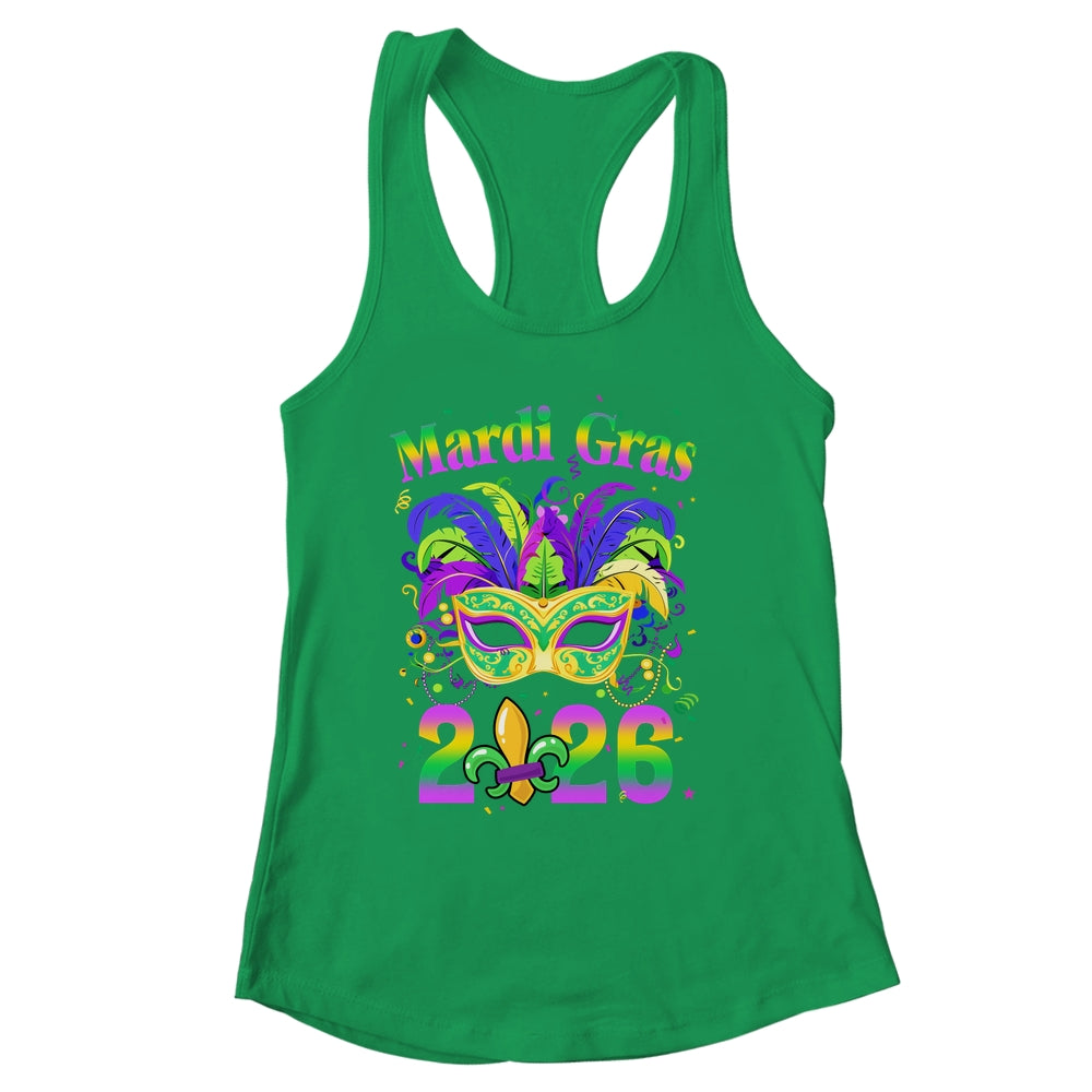 Mardi Gras 2026 Costume With Mask Outfit Carnival Shirt & Tank Top | siriusteestore